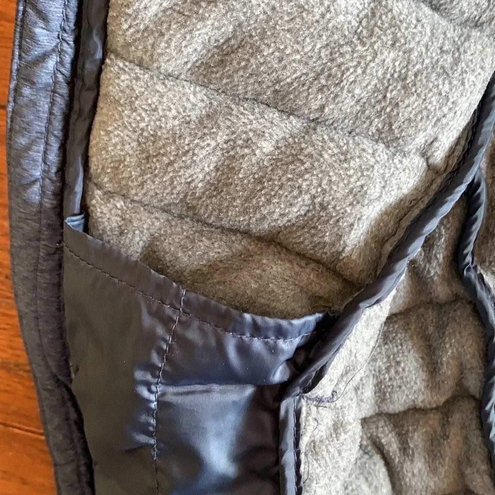 Okaidi Puffer Vest Kids Blue Zip Front Fleece Lined Coat Size 4 Years Unisex